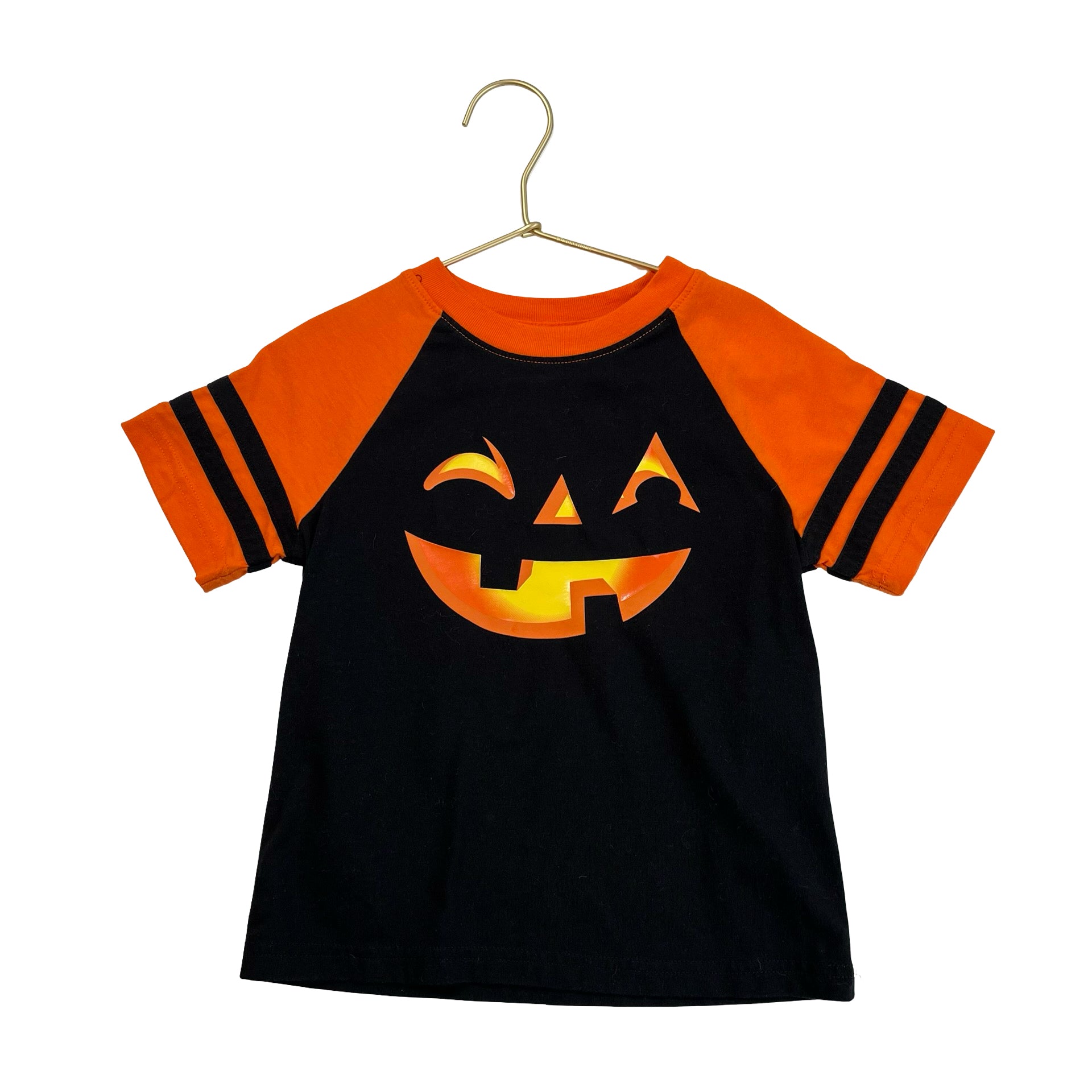 Way To Celebrate Black & Orange Jack O'Lantern Face T-Shirt - Size 4T