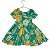 Tea Collection Green & Yellow Flower Print Dress - Size 3