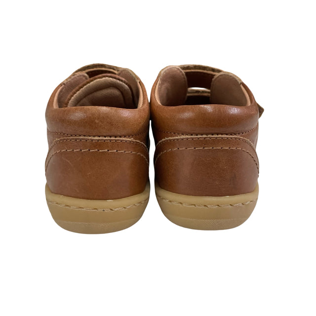 Petit Nord Brown Leather Velcro Shoes - Size 24 (8)