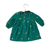 Baby Boden Green Corduroy Smocked & Embroidered Christmas Dress - Size 0-3 Mo