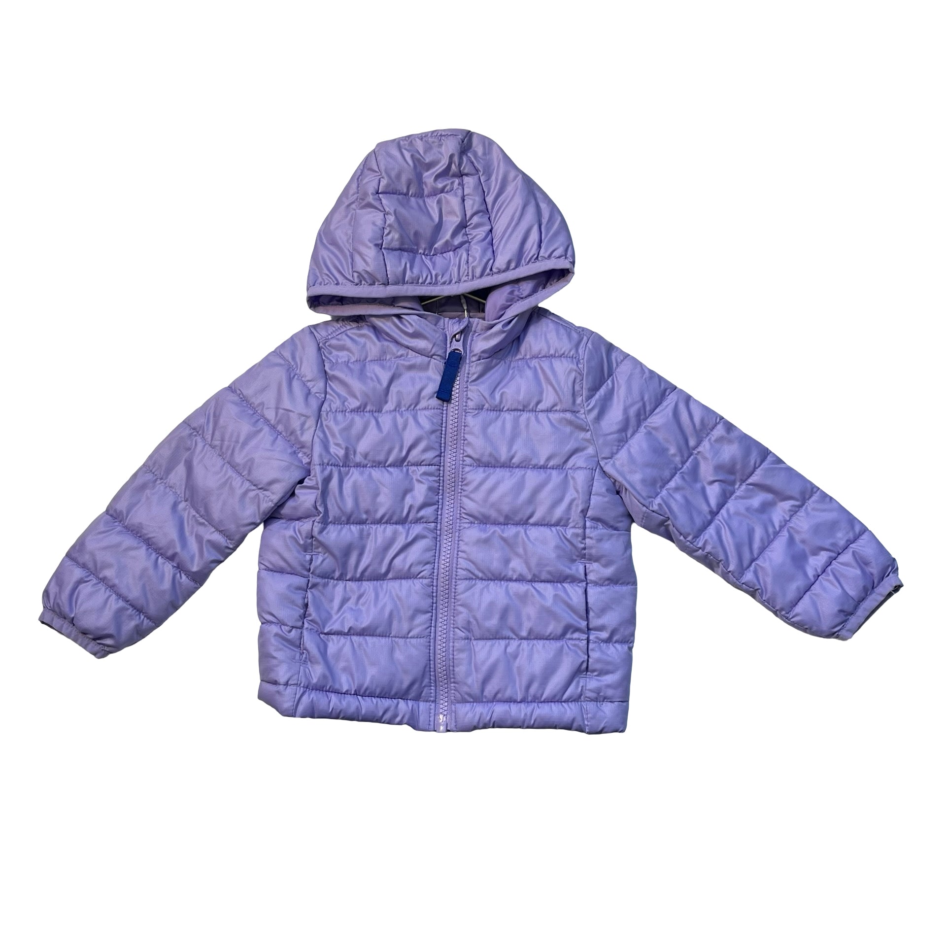 Primary Lavender Hooded Lightweight Puffer Jacket - Size 12-18 Mo