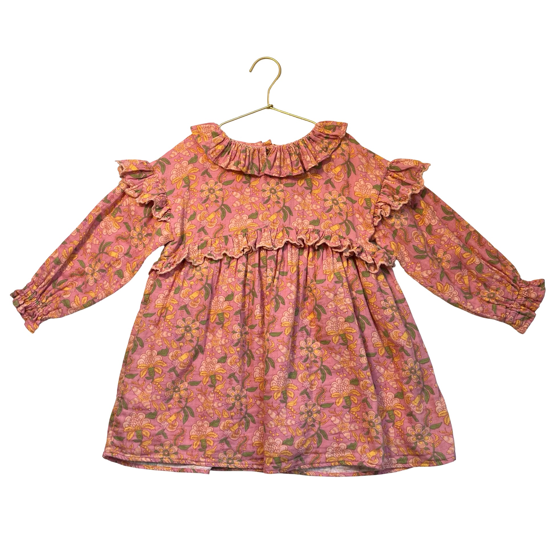 Louise Misha Pink Floral Dress - Size 6Y