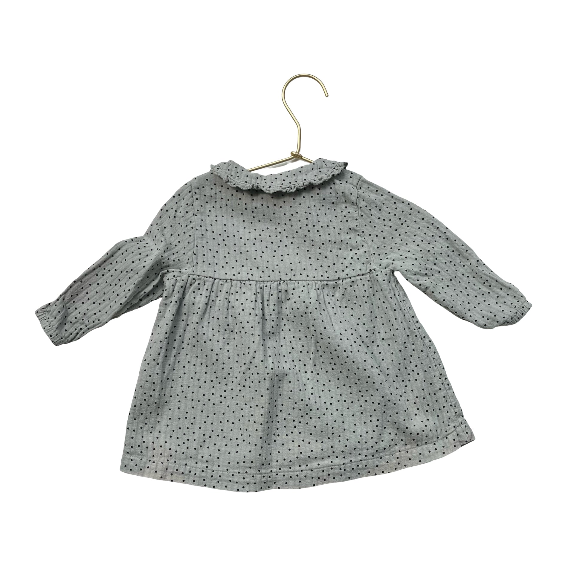 Buho Sage Green Polka Dot Dress - Size 6 Mo