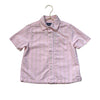 Children's Place Pink, Tan, White Striped Button Down Shirt - Size S 5-6