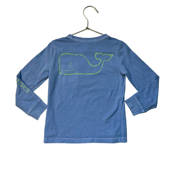 Vineyard Vines Light Blue & Green Whale Shirt - Size 3T