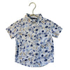 Janie and Jack White, Blue, Tan Jungle Print Button Down Shirt - Size 2T