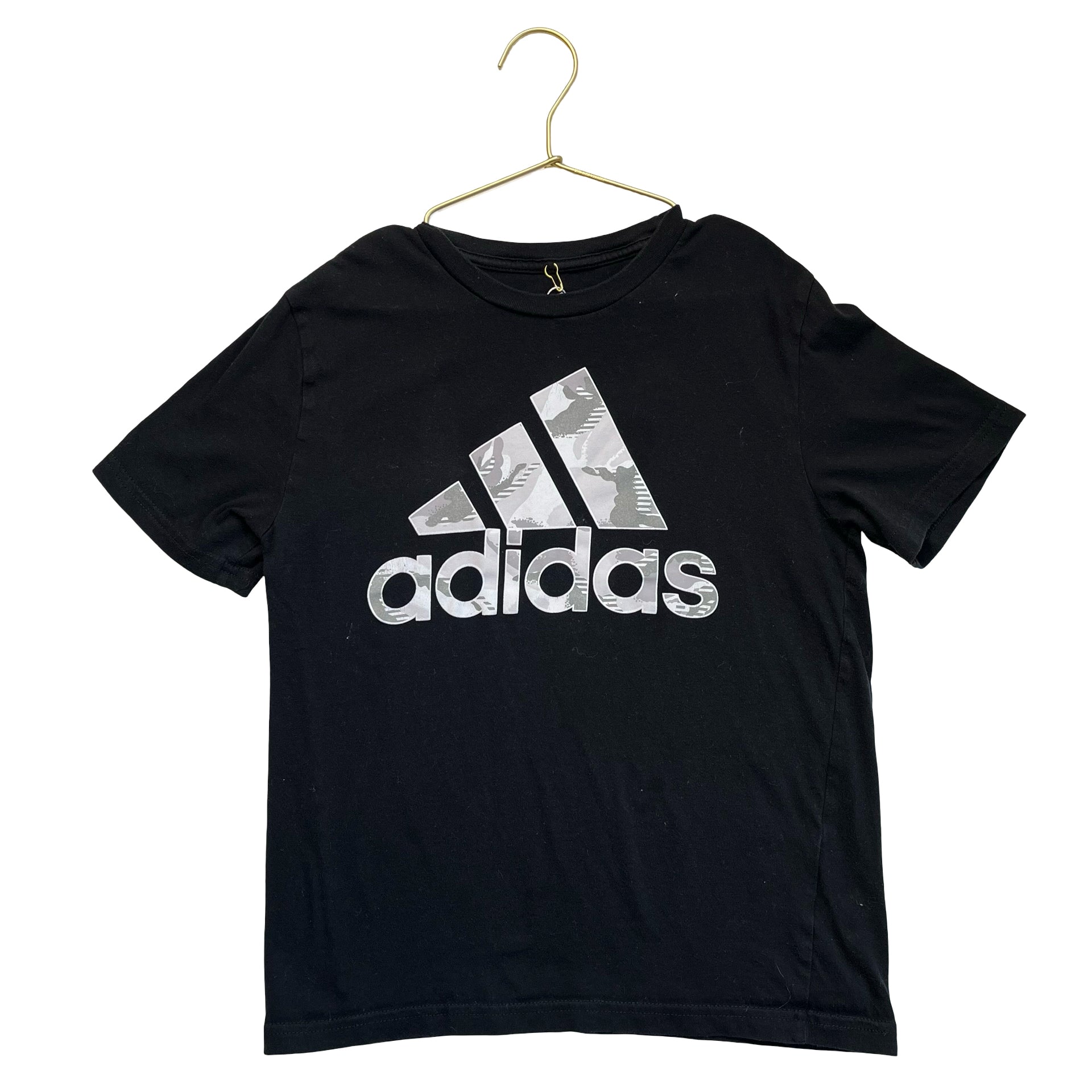 Adidas Black, Gray, White Logo T-Shirt - Size S 8