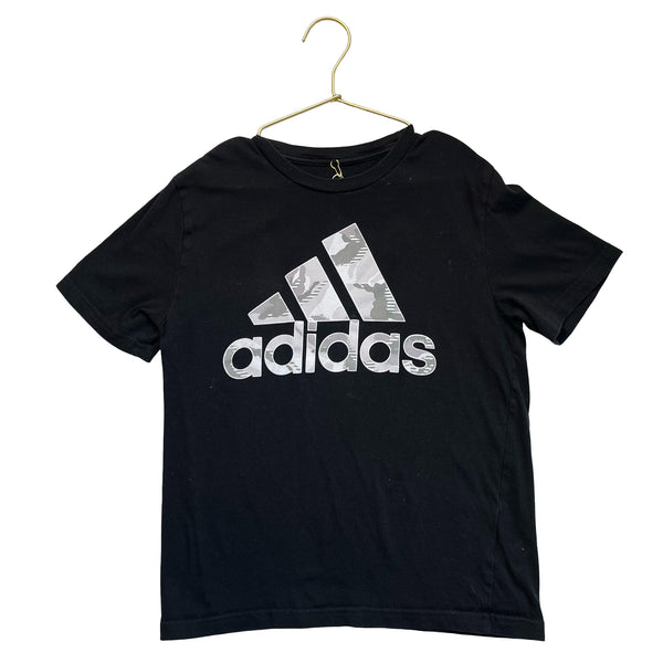 Adidas Black, Gray, White Logo T-Shirt - Size S 8