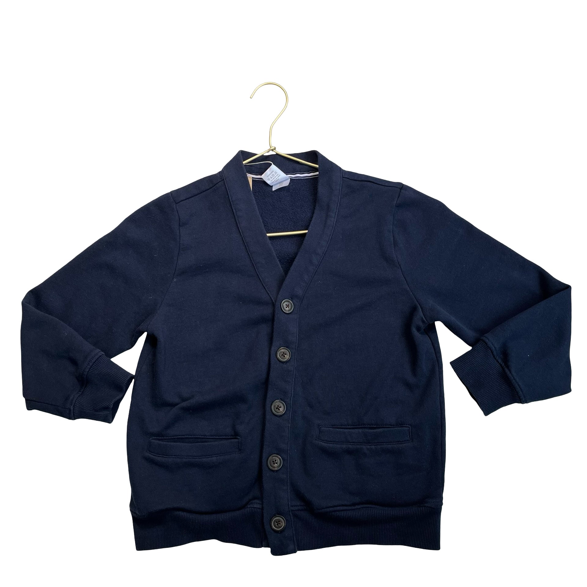 Gymboree Navy V-Neck Cardigan Sweatshirt - Size 7