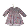 Zara Pink & Red Floral Smocked Long Sleeve Dress - Size 2/3