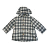 Zara Gray & Ivory Check Flannel Hooded Jacket - Size 12-18 Months