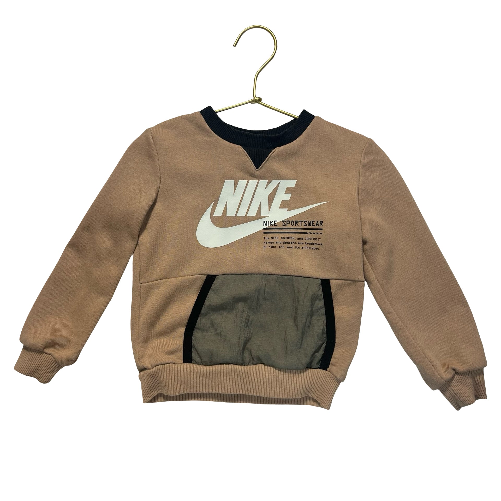 Nike Tan & Olive Pocket  Sweatshirt - Size 2T
