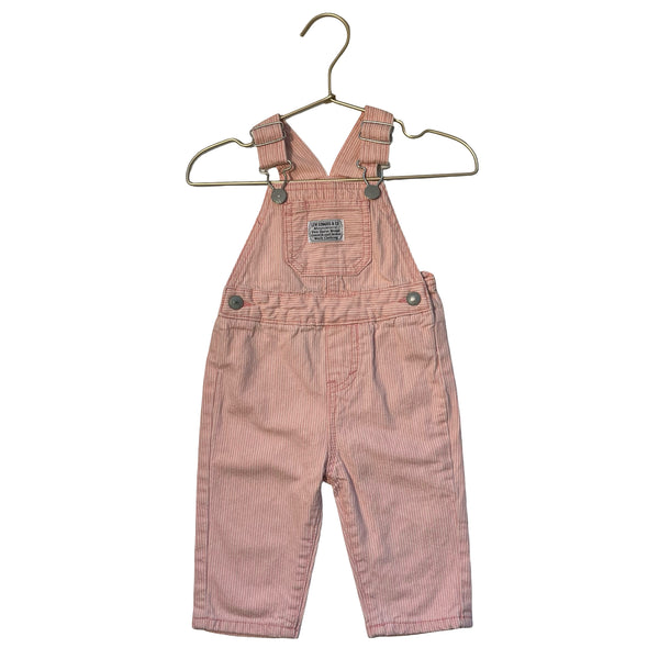Levi's Pink Striped Denim Overalls - Size 9 Mo