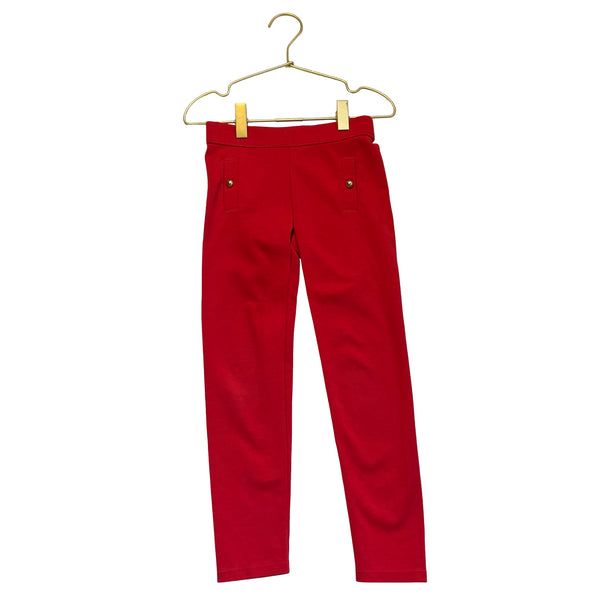 Janie and Jack Red Leggings - Size 5