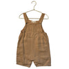 Les Gamins Peach 100% Linen Shortalls - Size 2-3