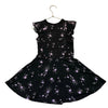 Pixie Lane Black & Purple Splatter Print Dress - Size 5