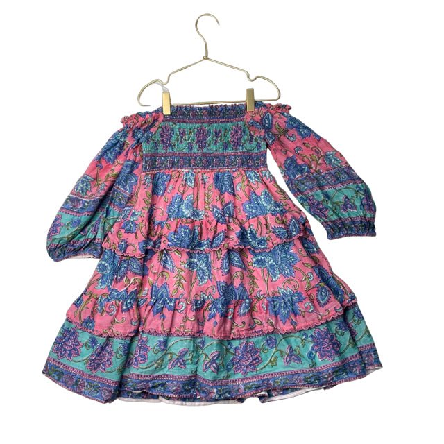 Bell by Alicia Bell Pink & Blue Floral Smocked Dress - Size 10 - Bounce Mkt
