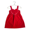 Gymboree Red Velvet Heart Overall Dress - Size 3T
