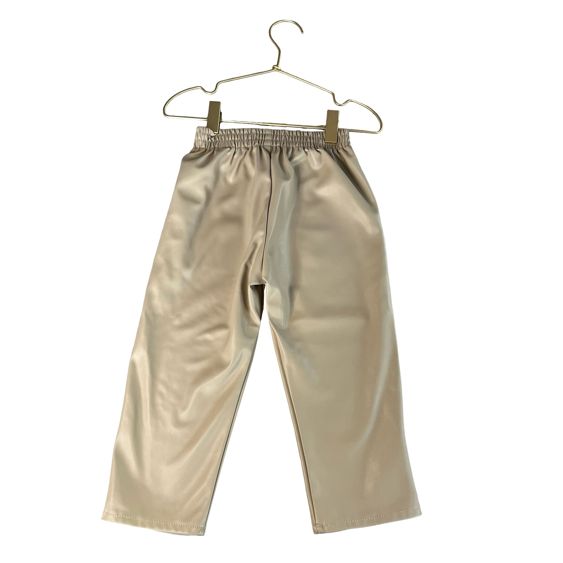 Zara Tan Faux Leather Pants - Size 3-4