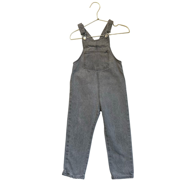 Zara Gray Denim Overalls - Size 3-4