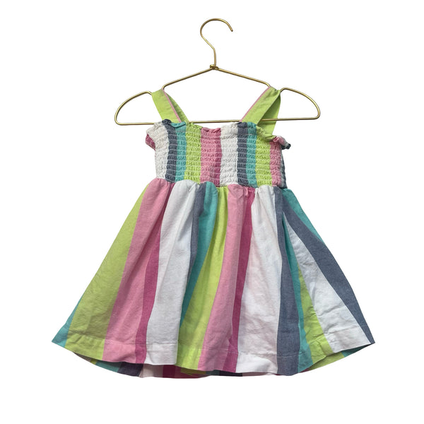 Baby Gap Multi-Color Stripe Smocked Sleeveless Dress - Size 18-24 Months
