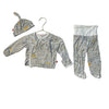 Magnetic Me Ivory & Gray Tree & Animal Top, Pants & Hat Set - Size 0-3 Months
