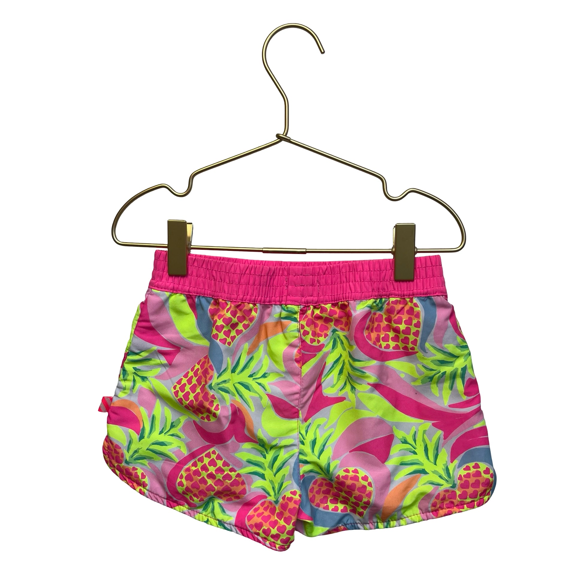 Billieblush Pink & Multi-Color Heart Pineapple Print Shorts - Size 6 Estimated