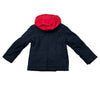 Catimini Navy & Red Hooded Peacoat Jacket - Size 3