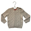Baby Boden Ivory Wool-Blend Cable-Knit Sweater - Size 3-4Y