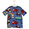 H&M Periwinkle Blue Construction Truck Print T-Shirt - Size 6-7