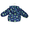 Old Navy Navy Dinosaur Print Hooded Winter Jacket - Size 3T