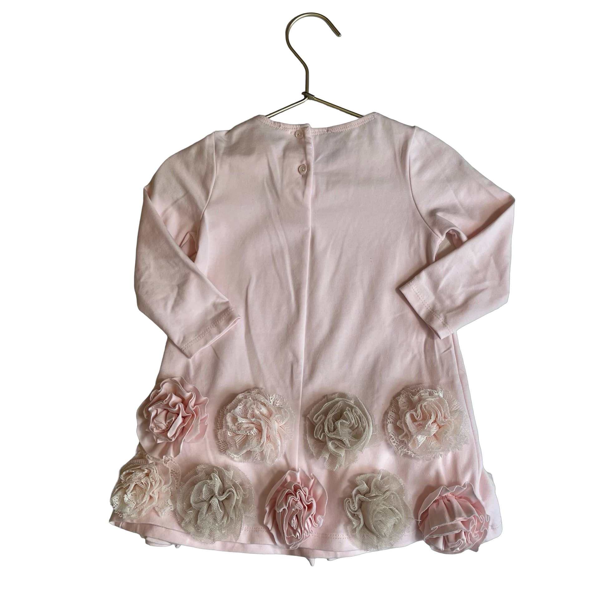 Biscotti Pink Pearl & Tulle Flower Dress - Size 18 Mo - Bounce Mkt