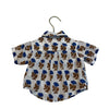 Blue Rooster Ivory, Royal Blue & Brown Floral Button Down Shirt - Size 3/6 Mo - Bounce Mkt
