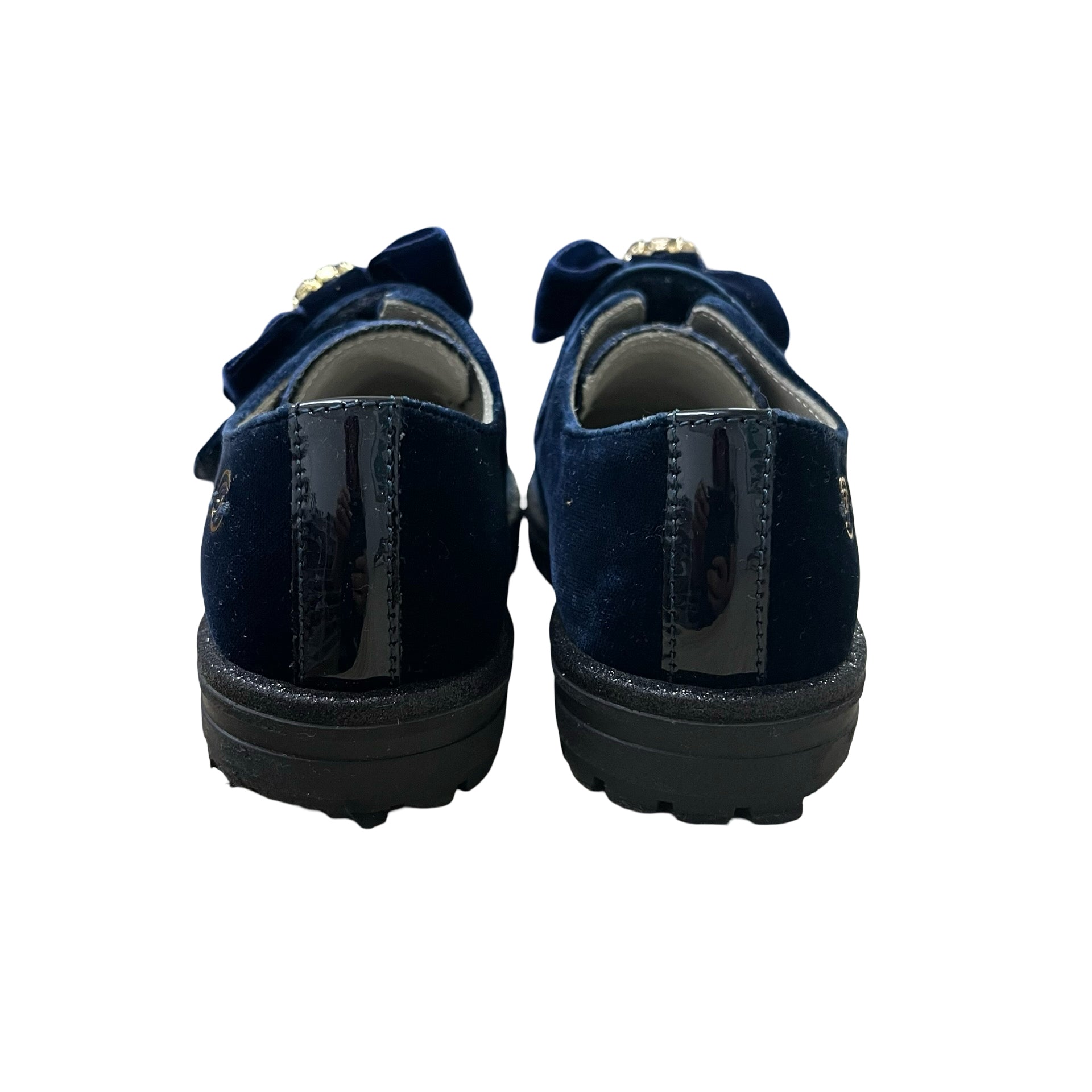 Blumarine Baby Blue Velvet Rhinestone Accent Shoes - Size 26 (9.5) - Bounce Mkt