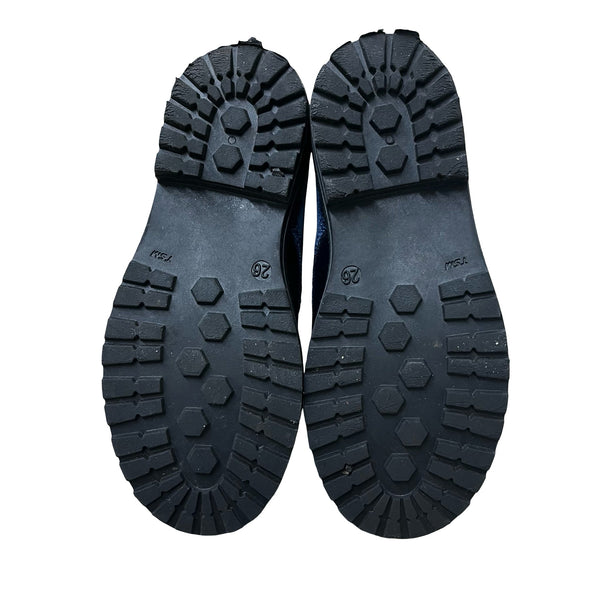 Blumarine Baby Blue Velvet Rhinestone Accent Shoes - Size 26 (9.5) - Bounce Mkt