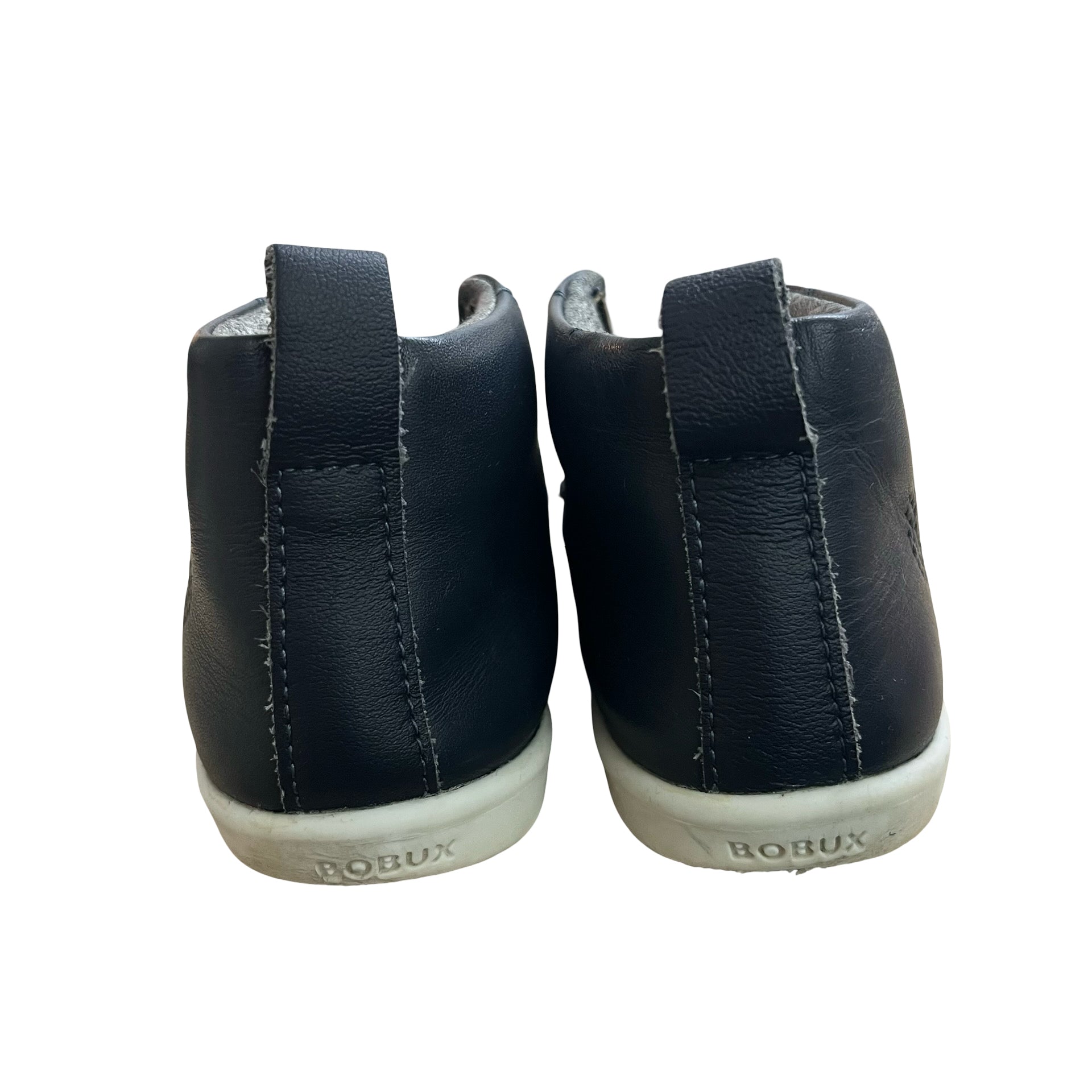 Bobux Step - up Navy Velcro Ankle Boots - Size 24 (8) - Bounce Mkt