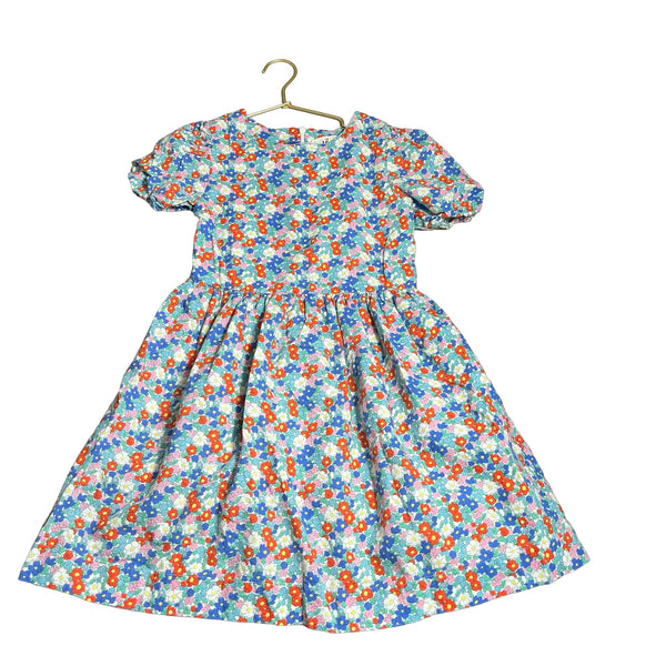 Boden Blue & Red Floral Short Sleeve Dress - Size 9/10 - Bounce Mkt