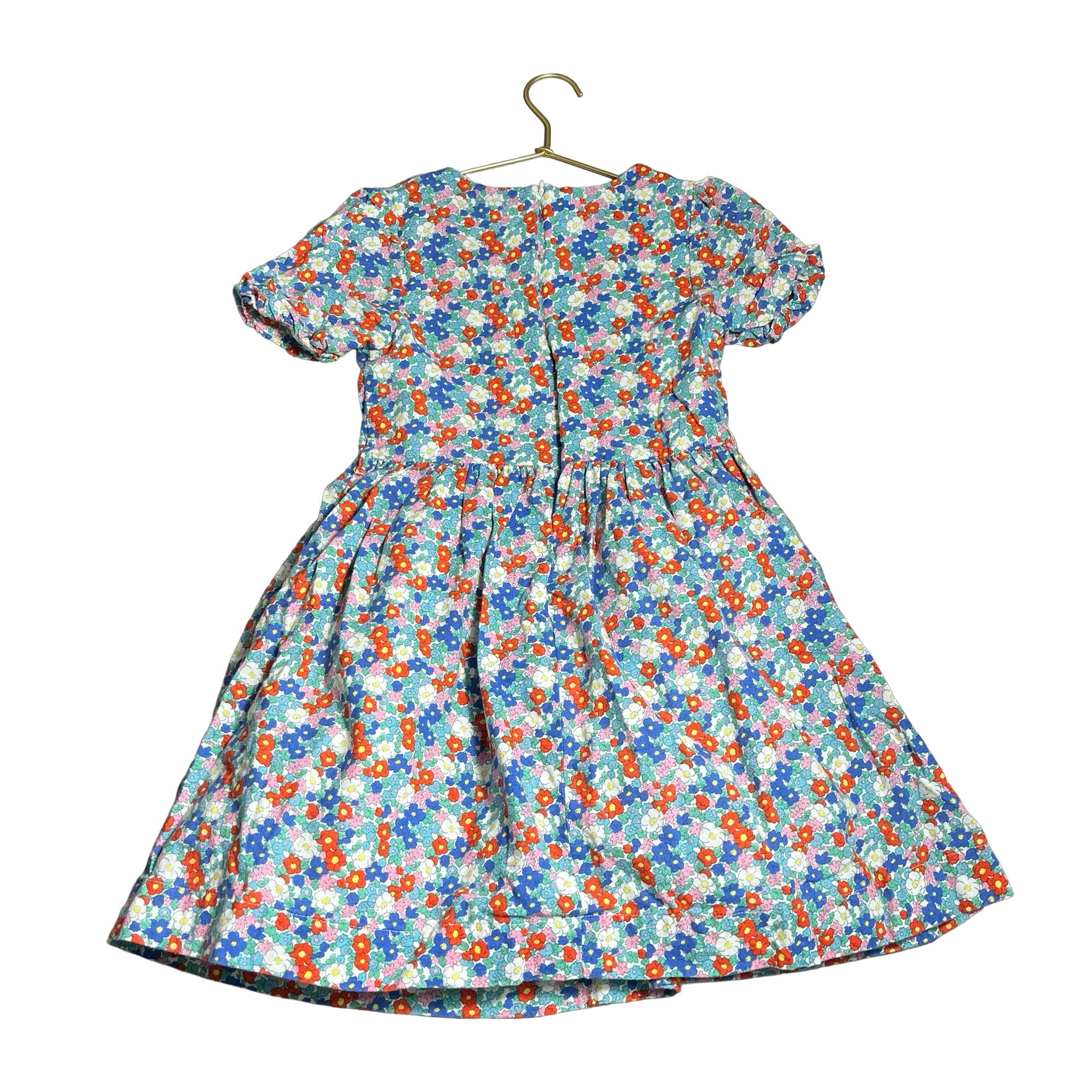 Boden Blue & Red Floral Short Sleeve Dress - Size 9/10 - Bounce Mkt