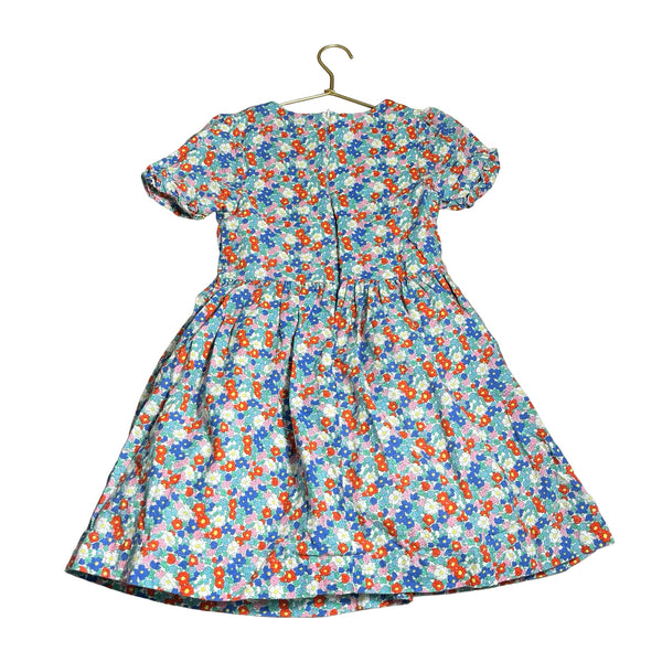 Boden Blue & Red Floral Short Sleeve Dress - Size 9/10 - Bounce Mkt