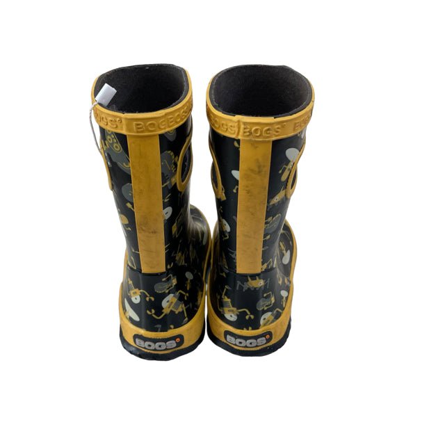 Bogs Black & Yellow Robot Print Rain Boots - Size 11 - Bounce Mkt