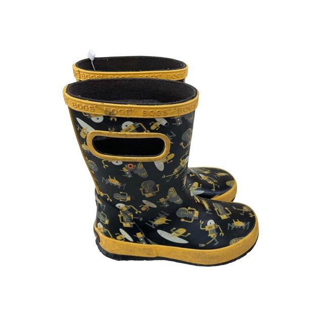 Bogs Black & Yellow Robot Print Rain Boots - Size 11 - Bounce Mkt