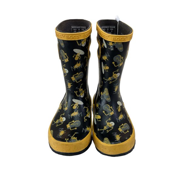 Bogs Black & Yellow Robot Print Rain Boots - Size 11 - Bounce Mkt