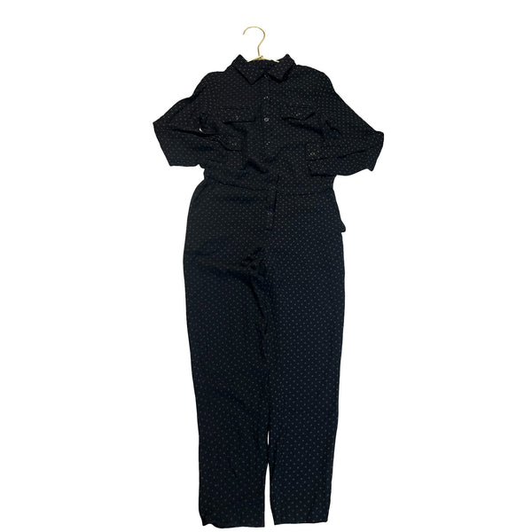 Bonpoint Black & Gray Polka Dot Jumpsuit - Size 8 - Bounce Mkt