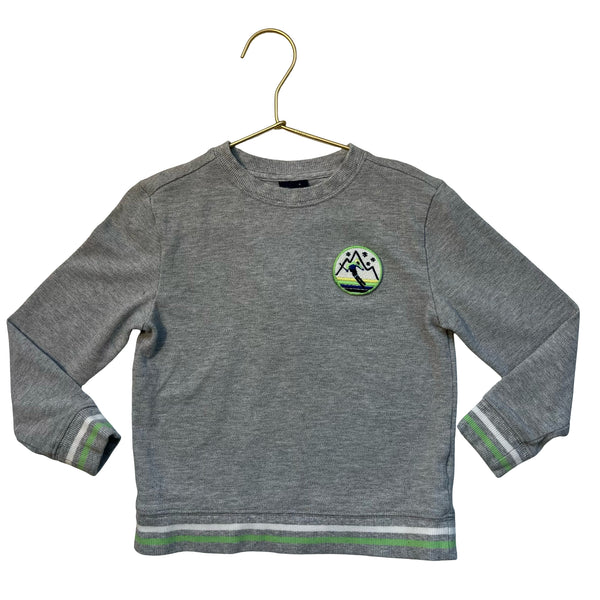 Janie and Jack Gray Pique Ski Patch Shirt - Size 4