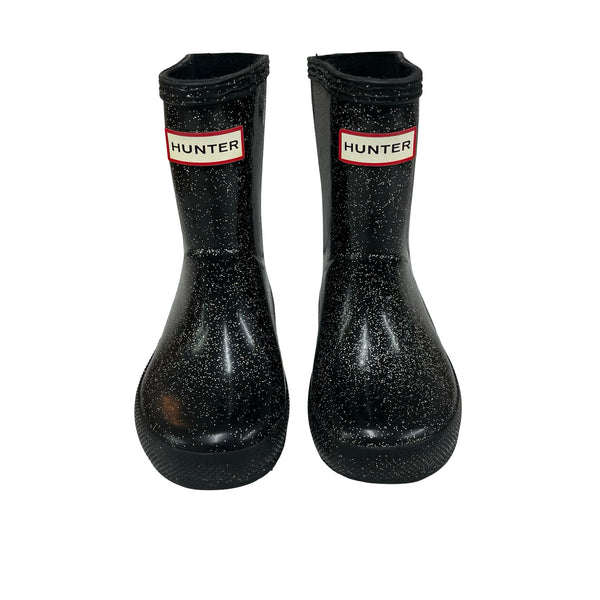 Hunter Black Glitter Rain Boots - Size US 7G/6B (UK 5 EU 22)