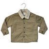 Zara Sherpa-Lined Tan Denim Jacket - Size 2-3
