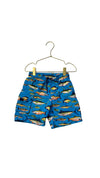 Hatley Blue Fish Print Swim Trunks - Size 3