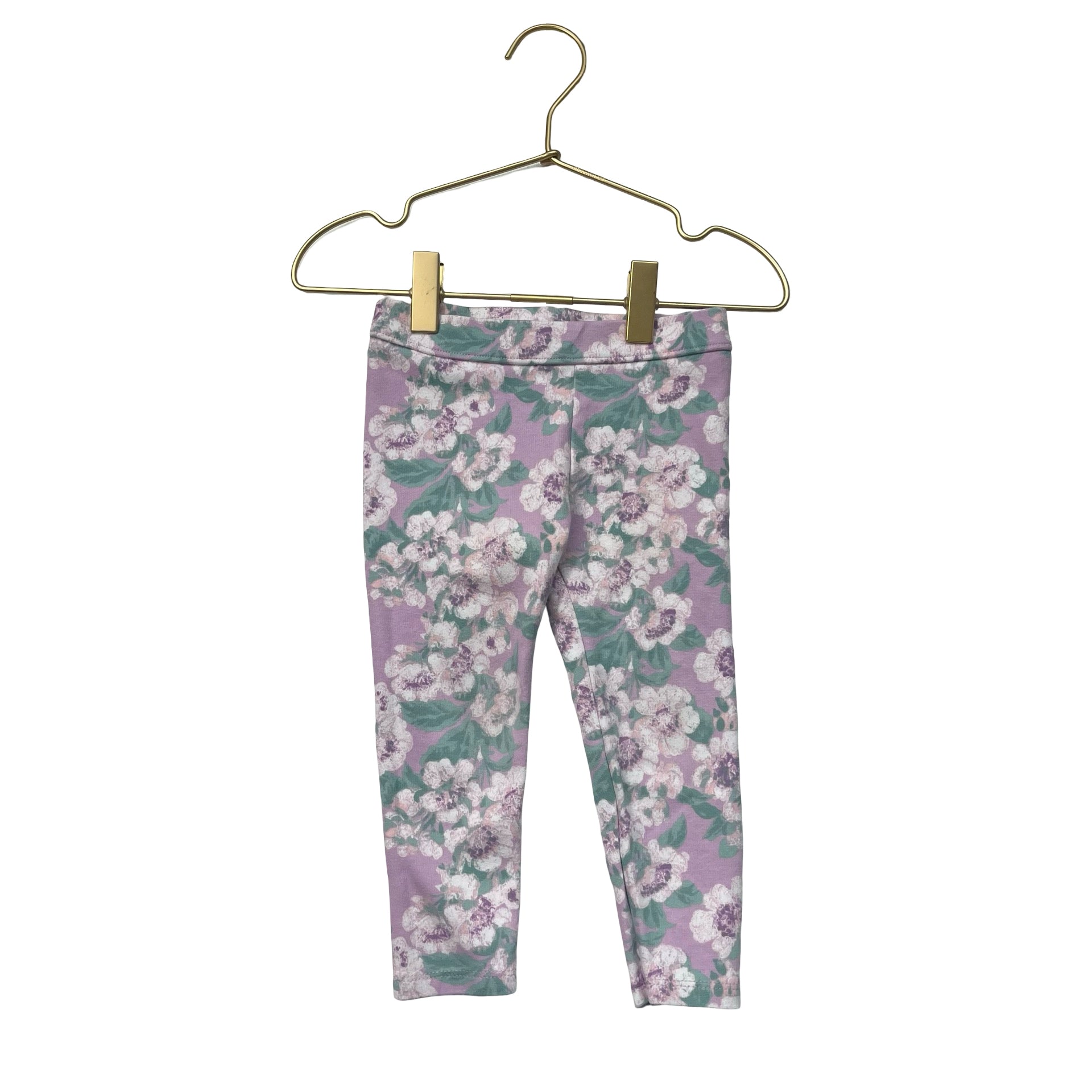 Janie and Jack Lavender Floral Leggings - Size 18-24 Mo