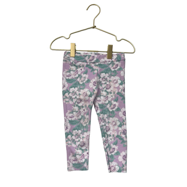 Janie and Jack Lavender Floral Leggings - Size 18-24 Mo