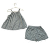 H&M Sage Green Shell Print Cotton Gauze Tank & Shorts Set - Size 6X